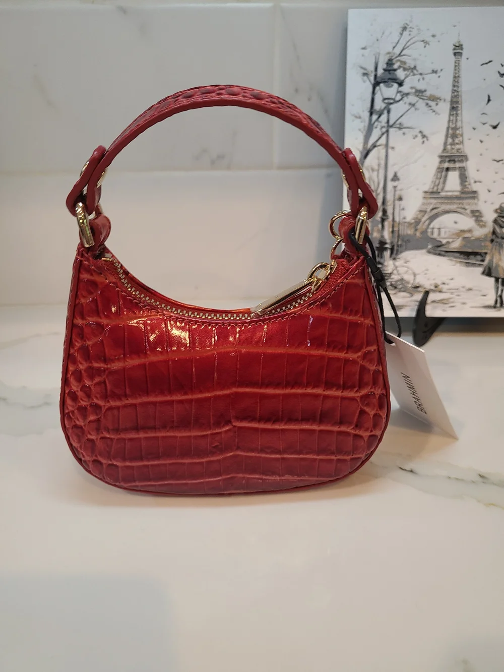 NWT Brahmin Radiant Red Melbourne Lollie Mini/Micro - Picture 4 of 15